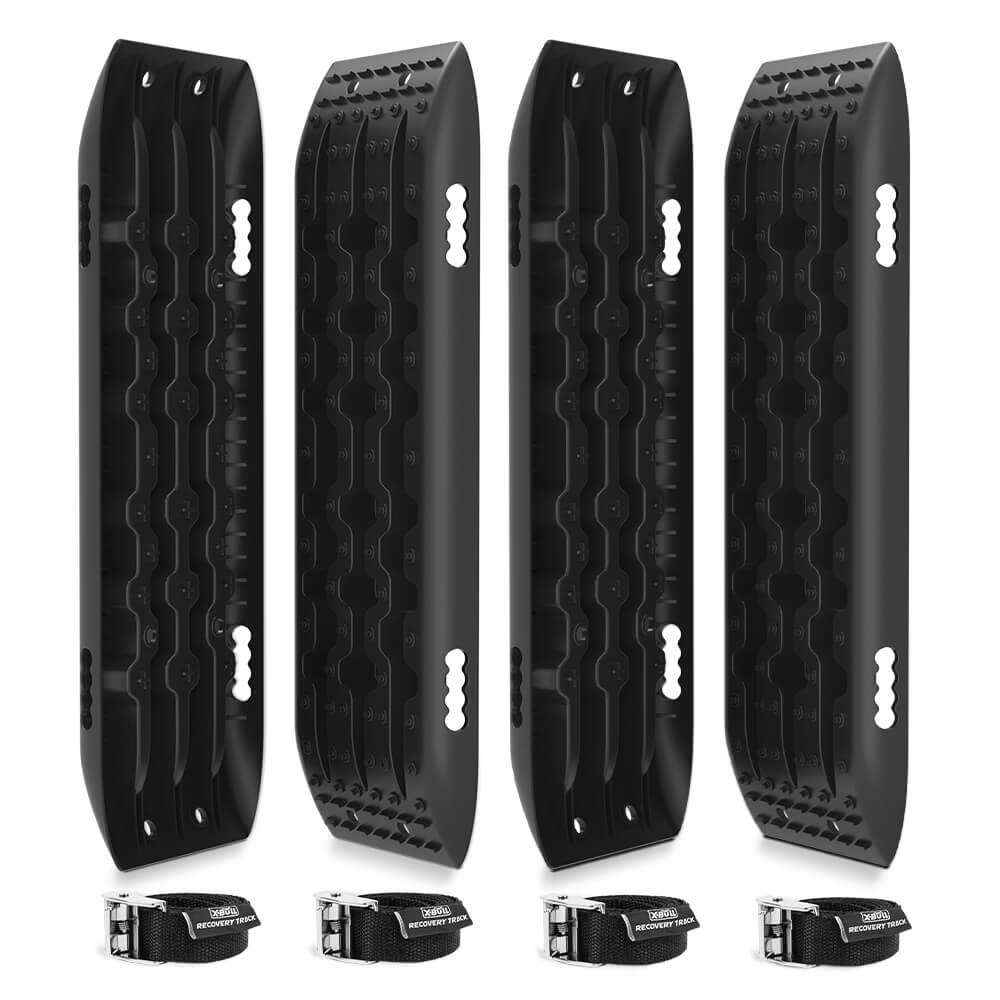 X-BULL Recovery Tracks Gen 2.0 10T Sand Mud Snow 2 Pairs Offroad 4WD 4x4 2PC 91CM Black