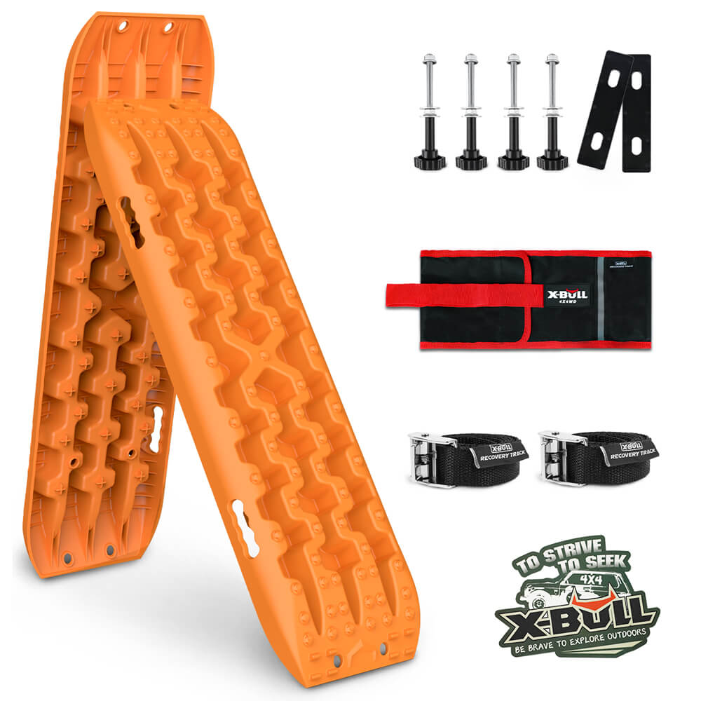 2PCS Recovery Tracks Snow Tracks Mud tracks 4WD With 4PC mounting bolt ...