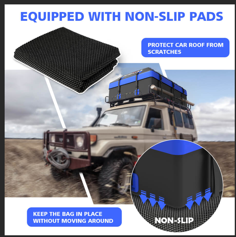 Car Roof Cargo Bag Rooftop Cargo Carrier 100% Waterproof Top Luggage Bag for All Vehicles