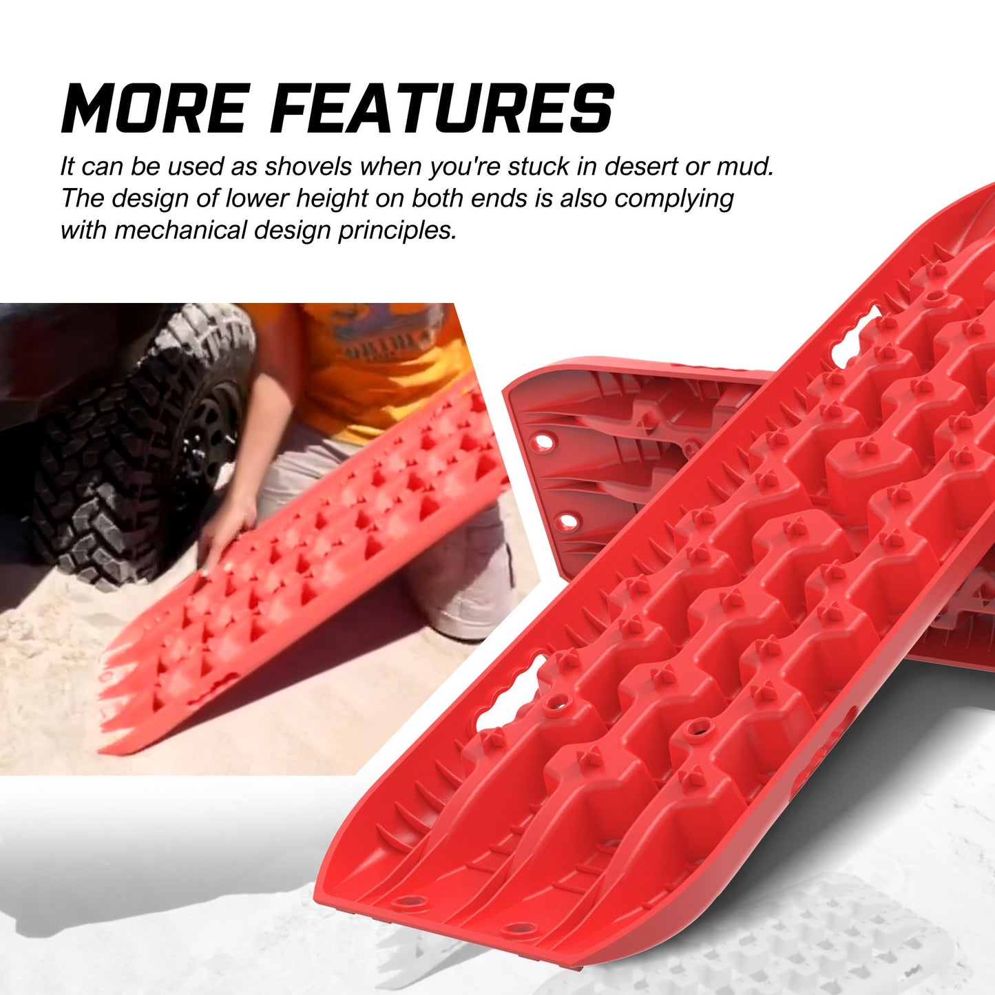 Recovery Tracks Sand Tracks KIT Carry Bag Mounting Pin Sand/Snow/Mud 10T 4WD - Red Gen 3.0