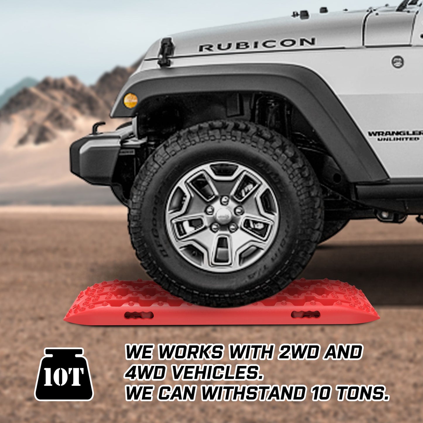 Recovery Tracks Sand Tracks KIT Carry Bag Mounting Pin Sand/Snow/Mud 10T 4WD - Red Gen 3.0