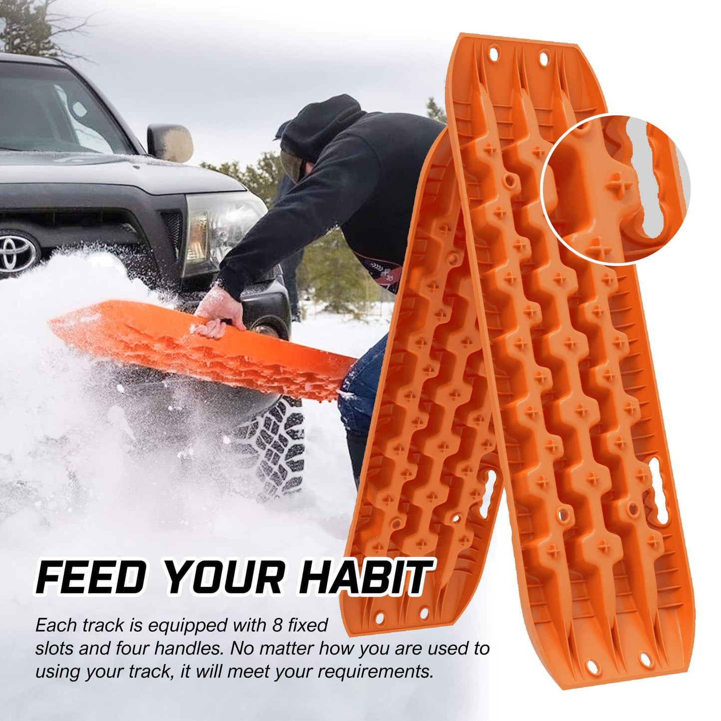 Recovery Tracks Sand Tracks KIT Carry Bag Mounting Pin Sand/Snow/Mud 10T 4WD - Orange Gen 3.0