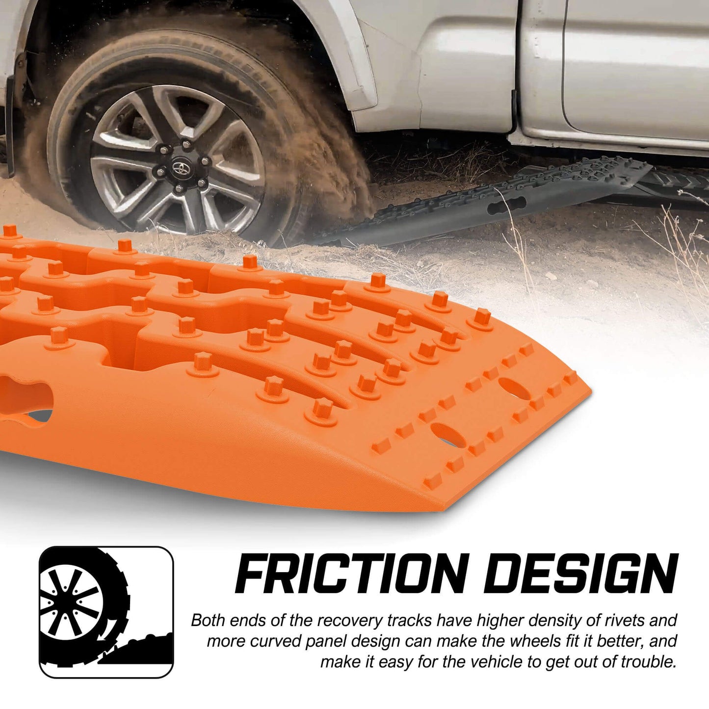 Recovery Tracks Sand Tracks KIT Carry Bag Mounting Pin Sand/Snow/Mud 10T 4WD - Orange Gen 3.0