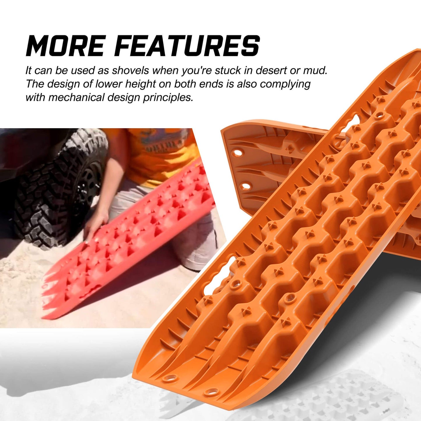 Recovery Tracks Sand Tracks KIT Carry Bag Mounting Pin Sand/Snow/Mud 10T 4WD - Orange Gen 3.0