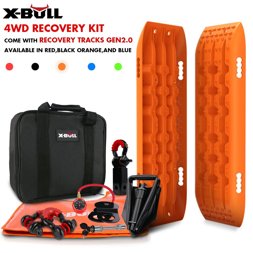 Winch Recovery Kit Recovery Tracks / Snatch Strap Off Road 4WD - Orange