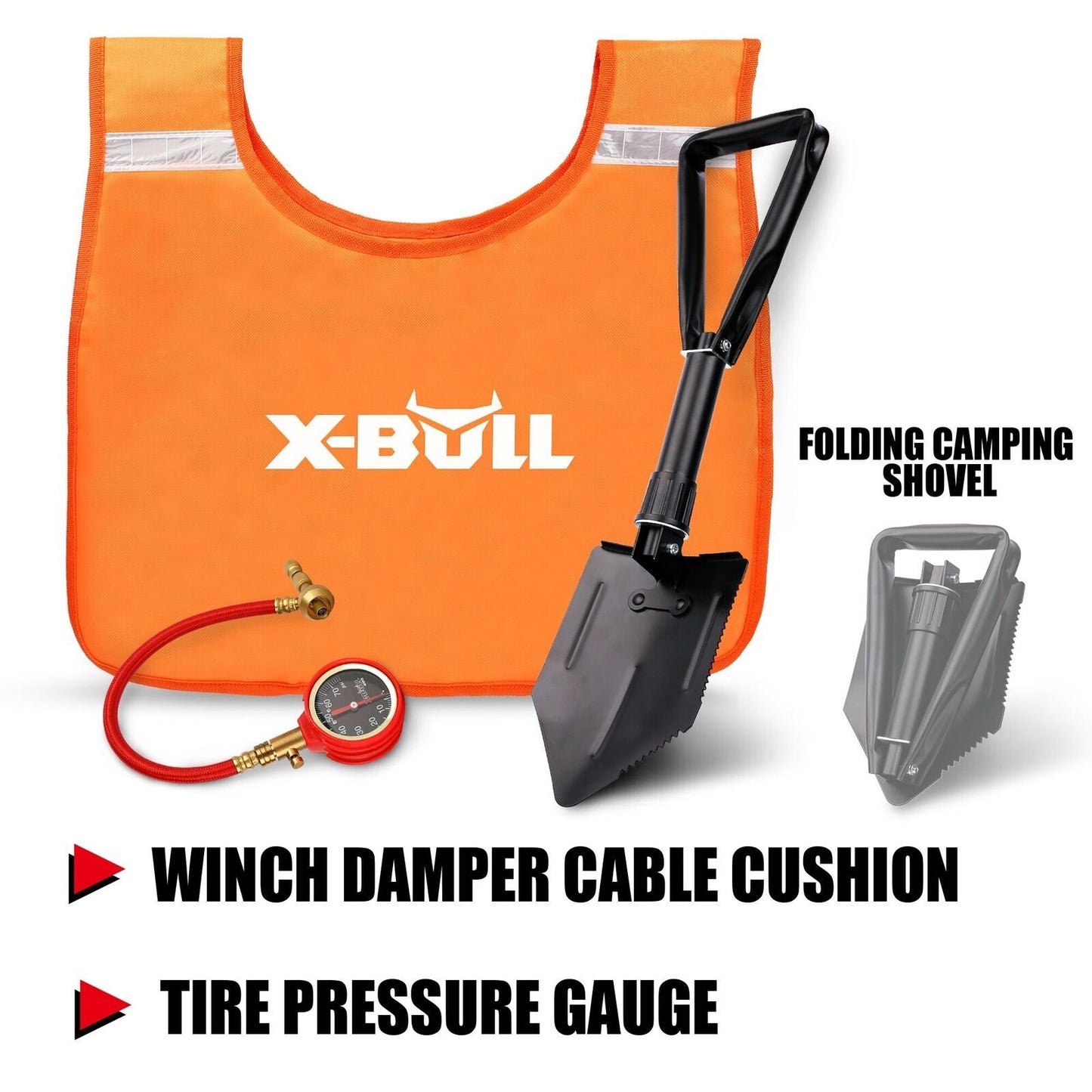 Winch Recovery Kit Recovery Tracks / Snatch Strap Off Road 4WD - Orange