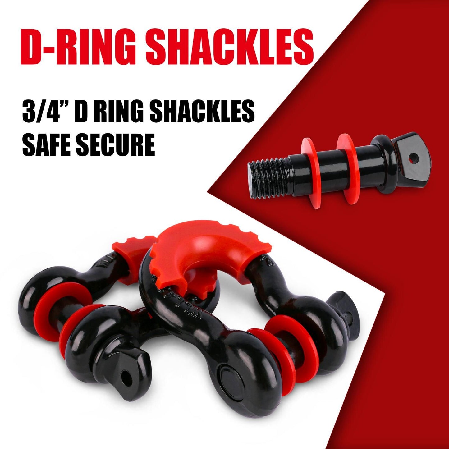 Winch Recovery Kit Recovery Tracks / Snatch Strap Off Road 4WD - Orange