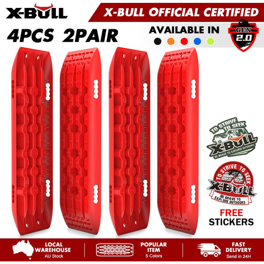 Recovery Tracks 10T Sand Mud Snow 2 Pairs Offroad 4WD 4x4 2PC 91cm Gen 2.0 - Red
