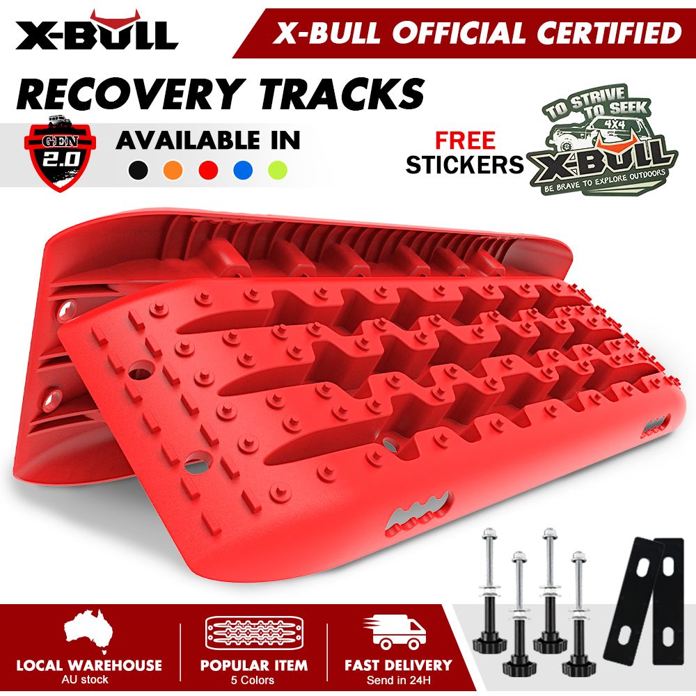 Recovery Tracks Sand Trucks Offroad 4PCS Mounting Pins 4WD Gen 2.0 Red