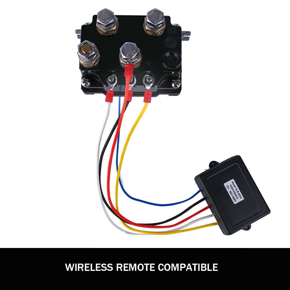 Winch Solenoid Relay 12V 500A Winch Controller Twin Wireless Remote 4T Block Pulley