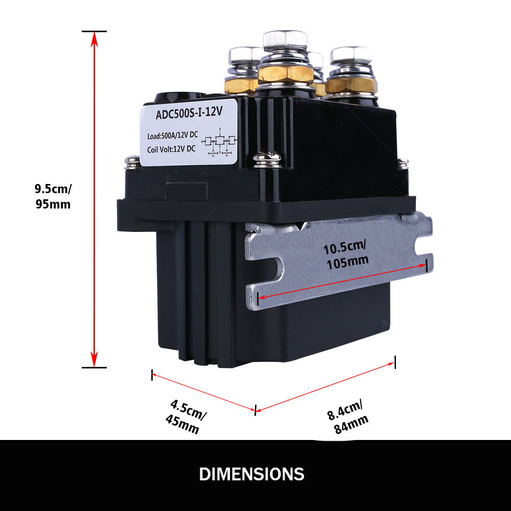 Winch Solenoid Relay 12V 500A Winch Controller Twin Wireless Remote 4T Block Pulley