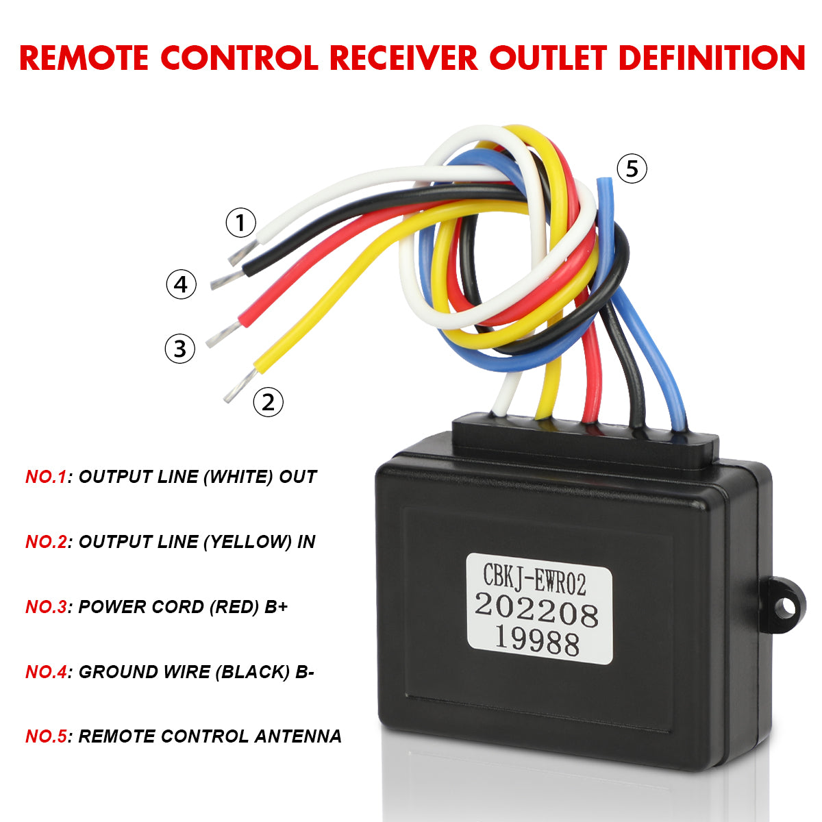 Winch Solenoid Relay Wiring Controller 500A 12V and 150ft Wireless Remote 4T Block Pulley