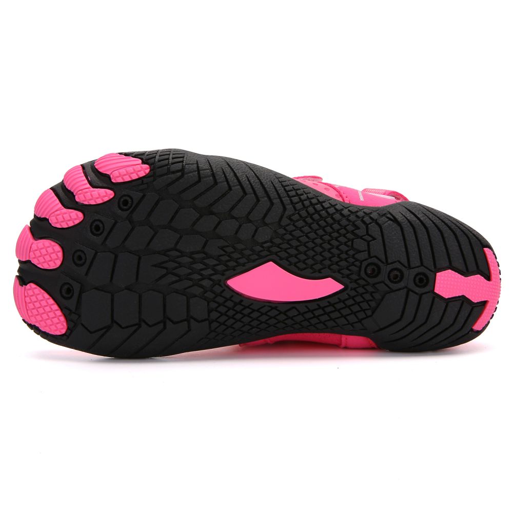 Kids' Water Shoes Barefoot Quick Dry Aqua Sports Boys Girls - Pink Size BigKid US3 = EU34