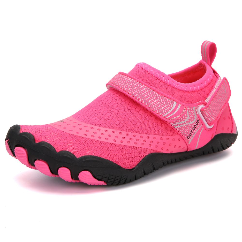 Kids' Water Shoes Barefoot Quick Dry Aqua Sports Boys Girls - Pink Size BigKid US3 = EU34