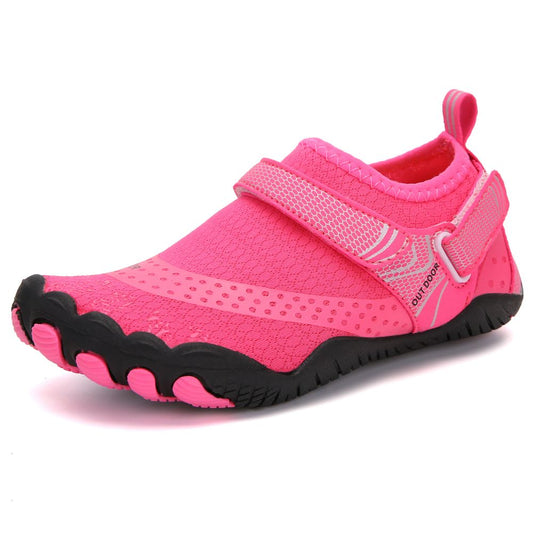Kids' Water Shoes Barefoot Quick Dry Aqua Sports Boys Girls - Pink Size BigKid US3 = EU34