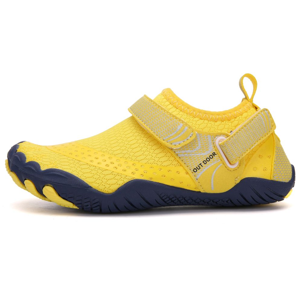 Kids' Water Shoes Barefoot Quick Dry Aqua Sports Boys Girls - Yellow Size BigKid US2 = EU32