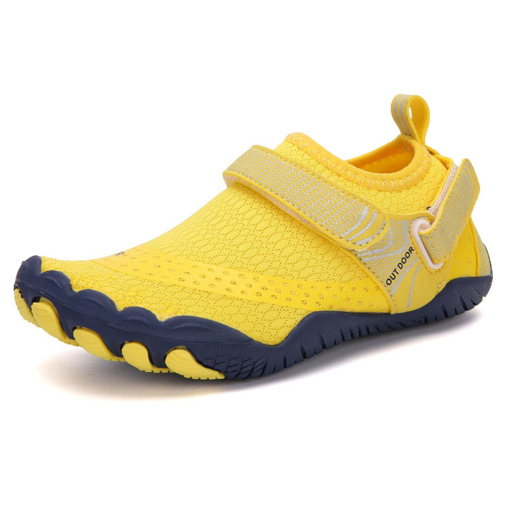 Kids' Water Shoes Barefoot Quick Dry Aqua Sports Boys Girls - Yellow Size BigKid US2 = EU32