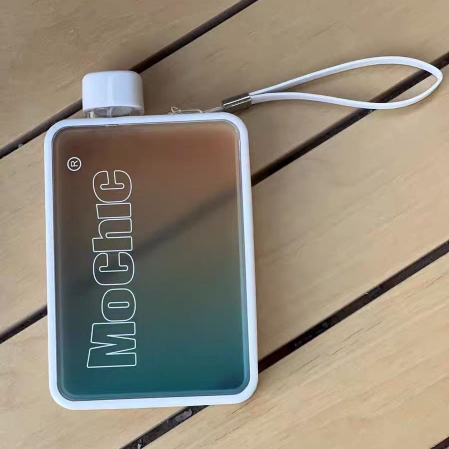 Water Bottle A5 Flat for Warm Drinks - White