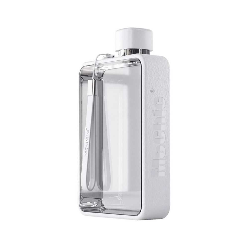 Water Bottle A5 Flat for Warm Drinks - White