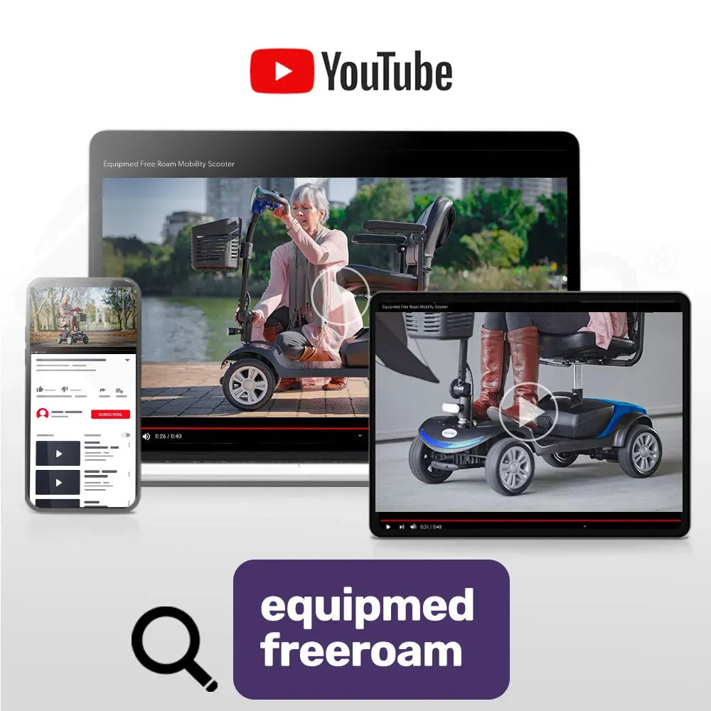 Mobility Scooter Motorized 4 Wheel Power Portable Folding - EQUIPMED