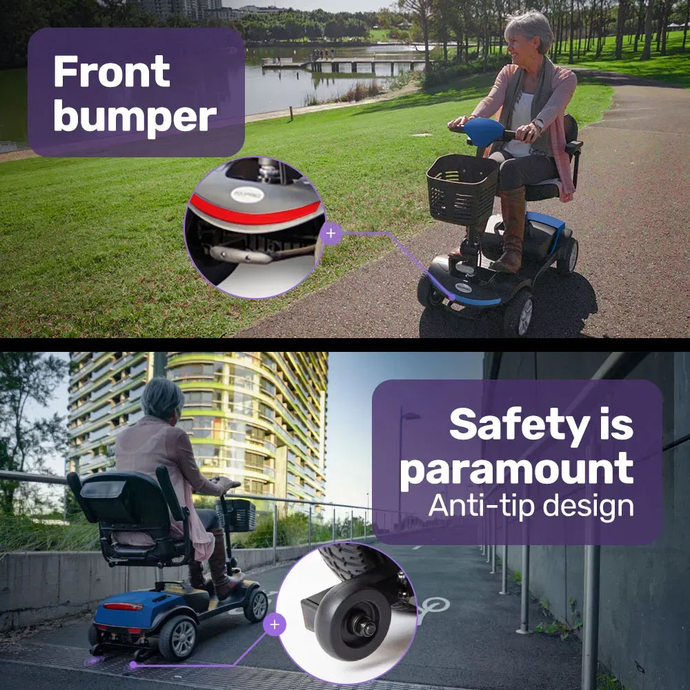 Mobility Scooter Motorized 4 Wheel Power Portable Folding - EQUIPMED