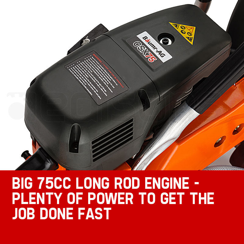 Concrete Cut Off Demolition Saw 75cc Wet Demo Road Cutter Brick BAUMR-AG