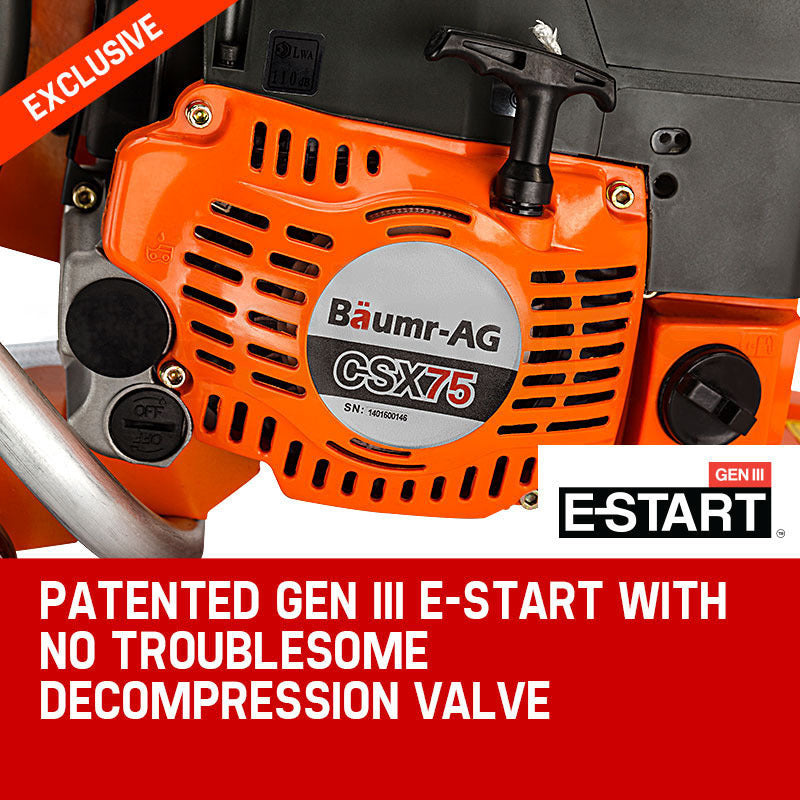 Concrete Cut Off Demolition Saw 75cc Wet Demo Road Cutter Brick BAUMR-AG