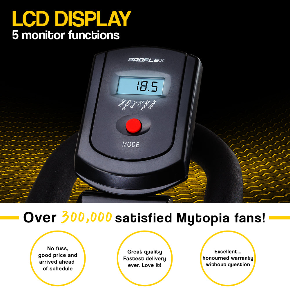 Commercial Bike Flywheel Exercise Fitness Home Gym - Yellow PROFLEX