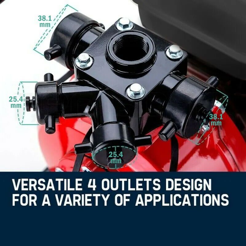WARTON Petrol Water Pump 8HP Fire Fighting High Pressure Transfer Irrigation 4-Stroke