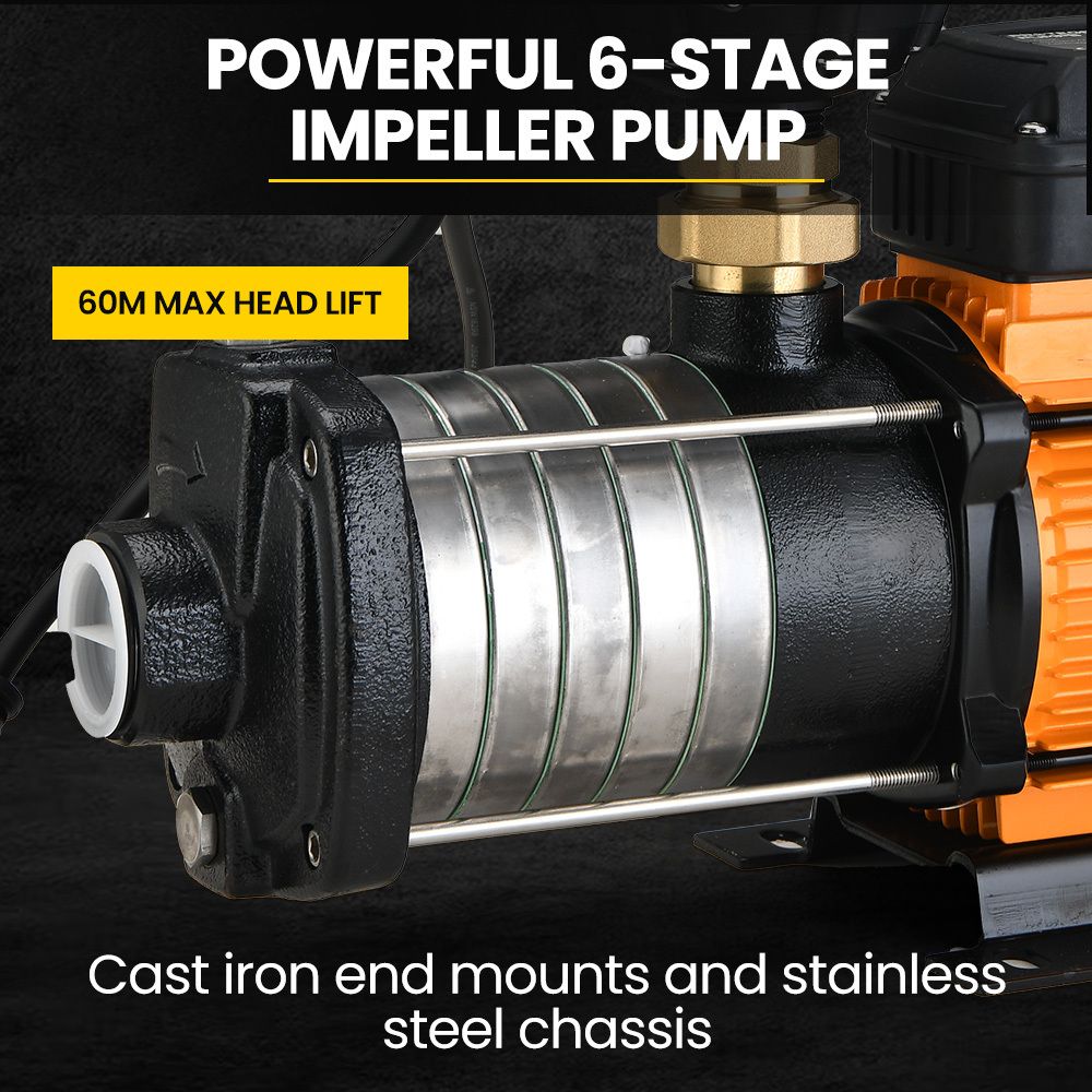 Protege Multi-stage Water Hi-pressure Pump with Auto-controller Home Garden Irrigation 6-Stage