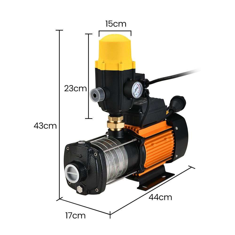 Protege Multi-stage Water Hi-pressure Pump with Auto-controller Home Garden Irrigation 6-Stage