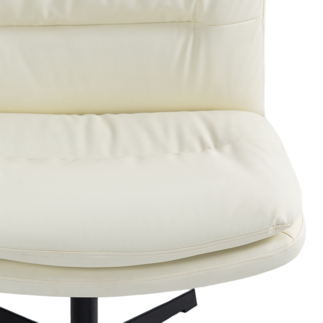 Faux Leather Home Office Chair - Beige