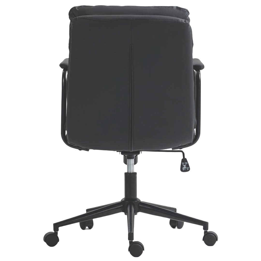 Faux Leather Office Chair -Black