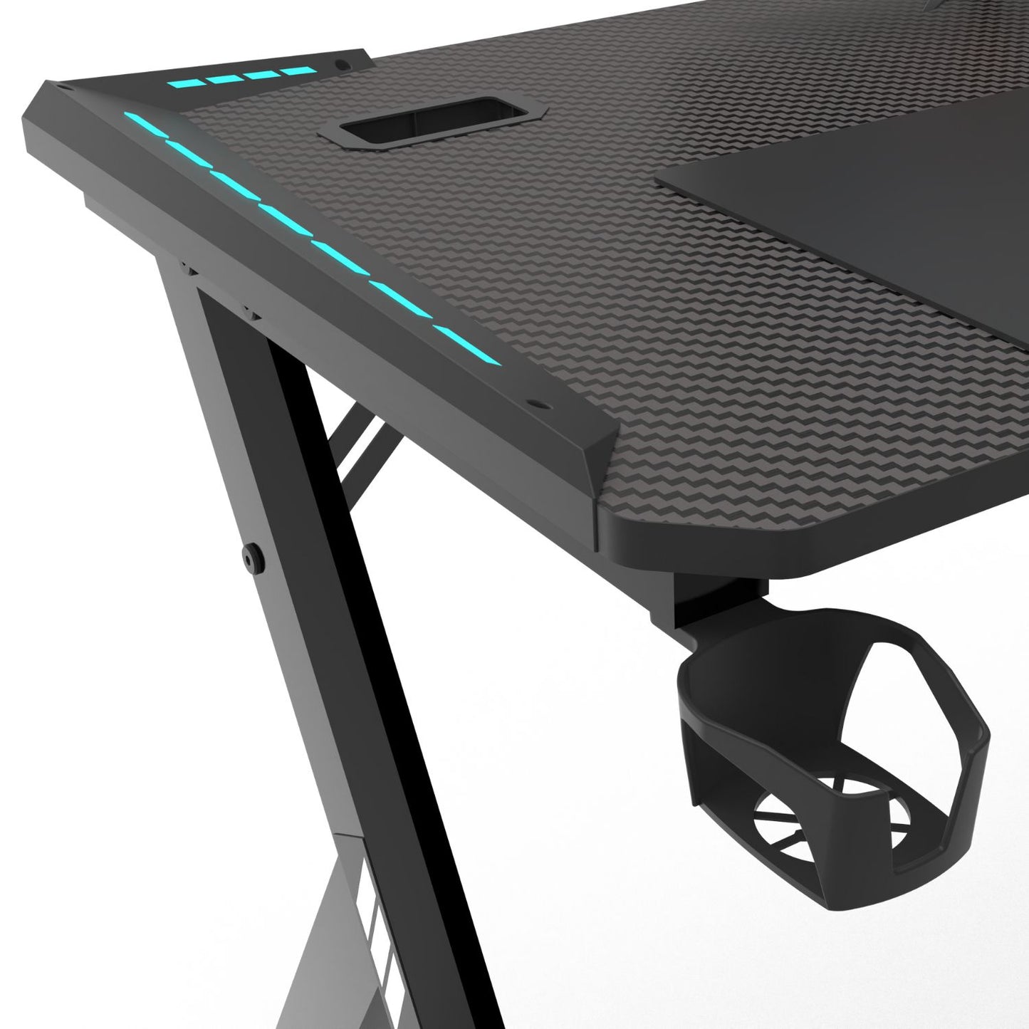 RGB Gaming Desk Y Shape Black 140cm