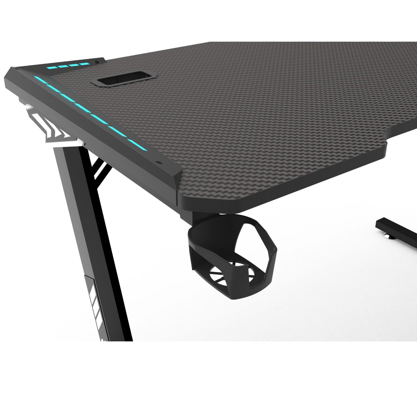 RGB Gaming Desk Z Shape Black 100cm