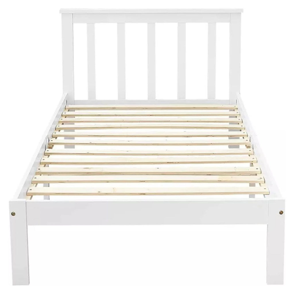 Single Wooden Bed Frame (White)