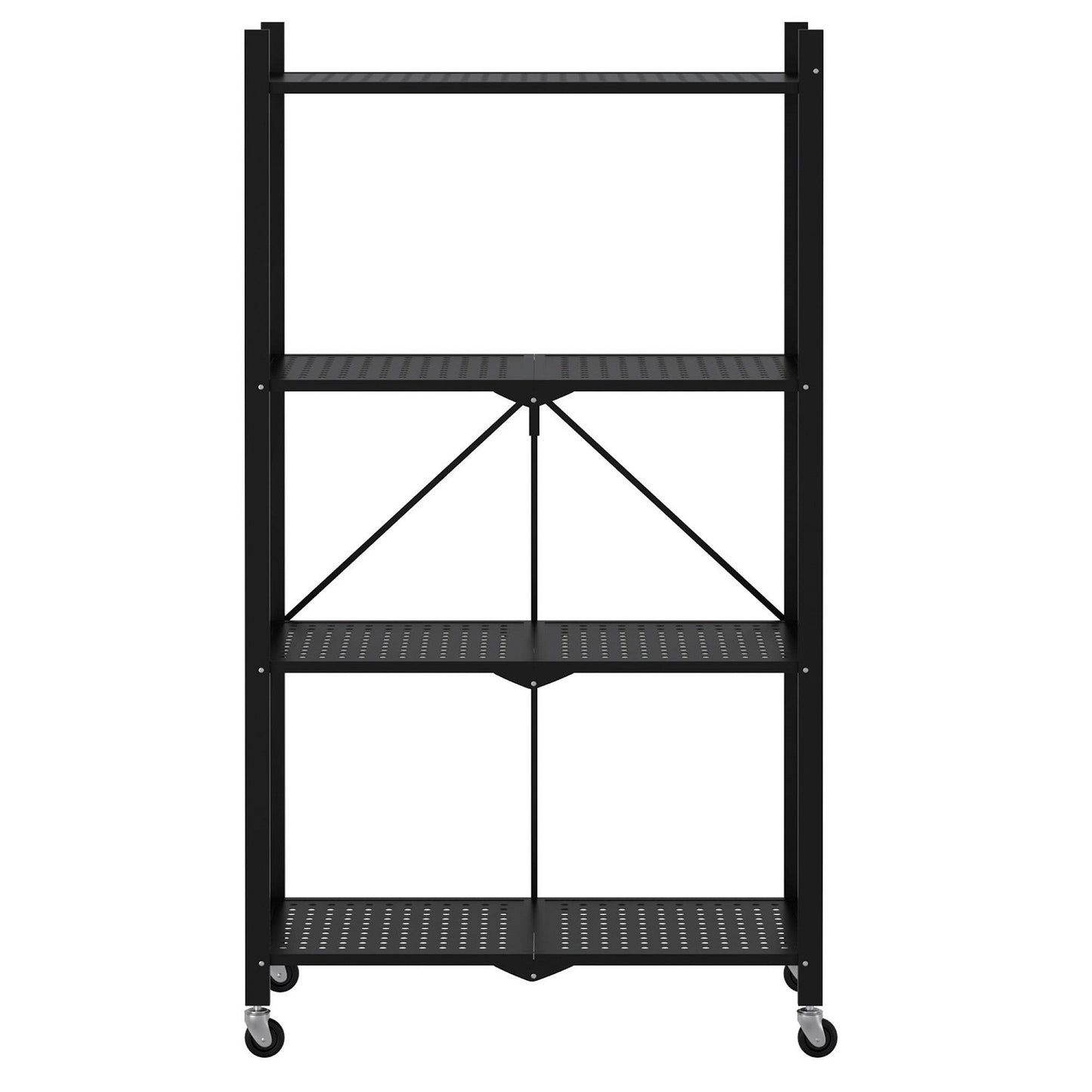 Foldable Storage Shelf 4 Tier (Black)