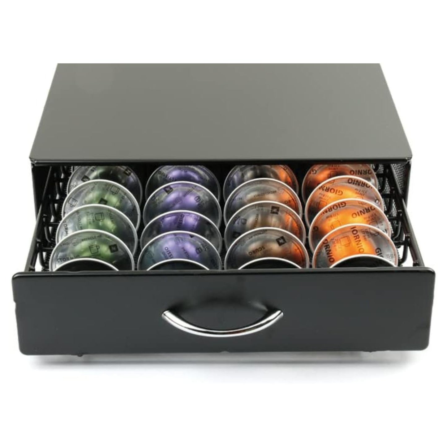 Coffee Pod Holder Drawer Storage with Vertuoline Stores 40 Pods (Black)