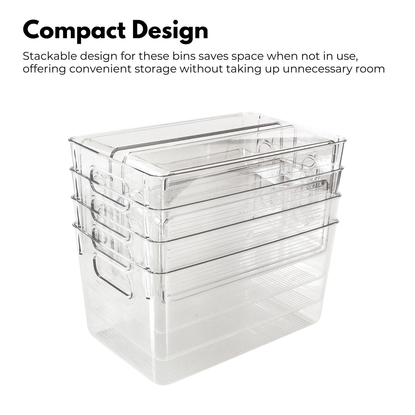 Set of 8 Clear Fridge Food Storage Containers