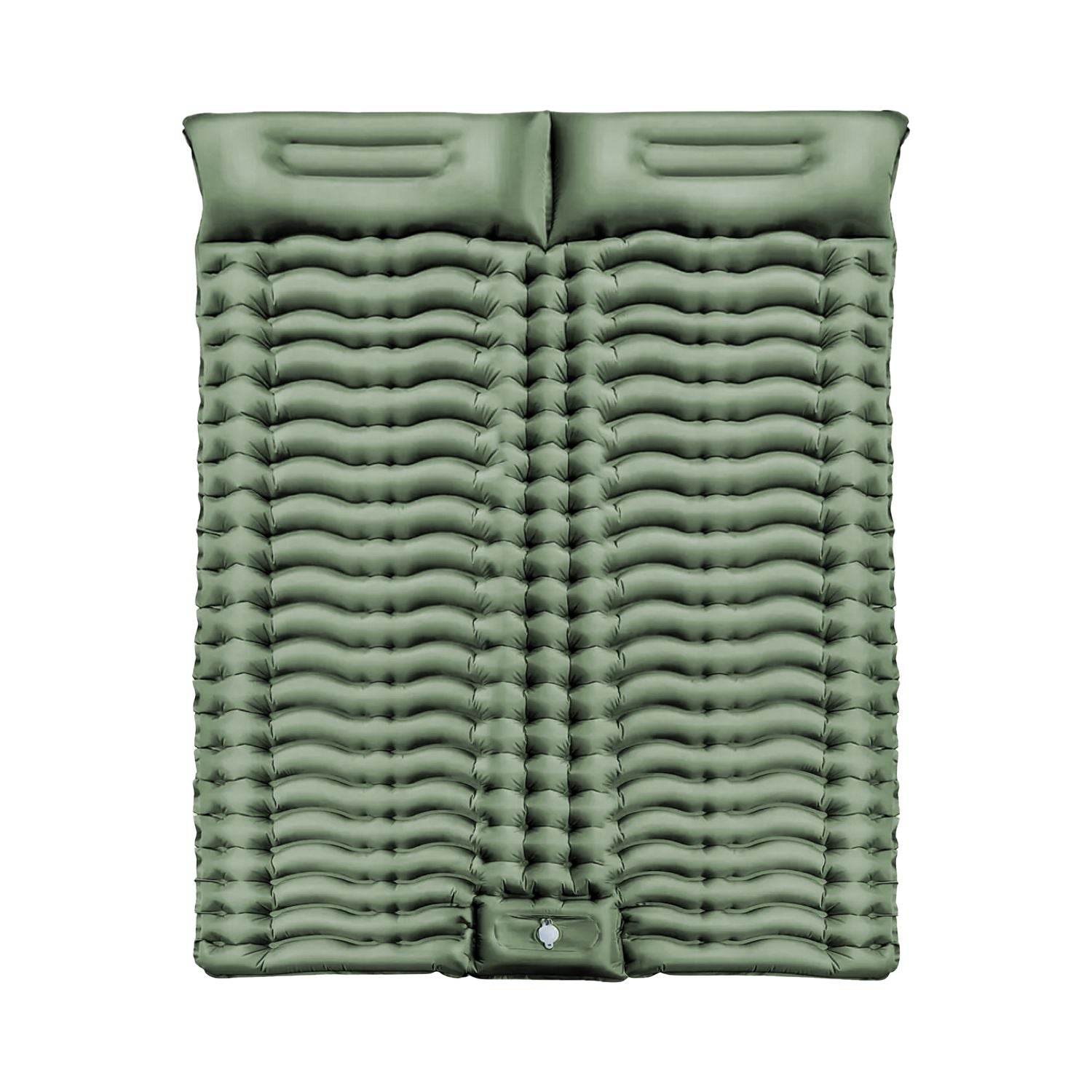 KILIROO Double Inflatable Camping Sleeping Pad with Pillow (Army Green)