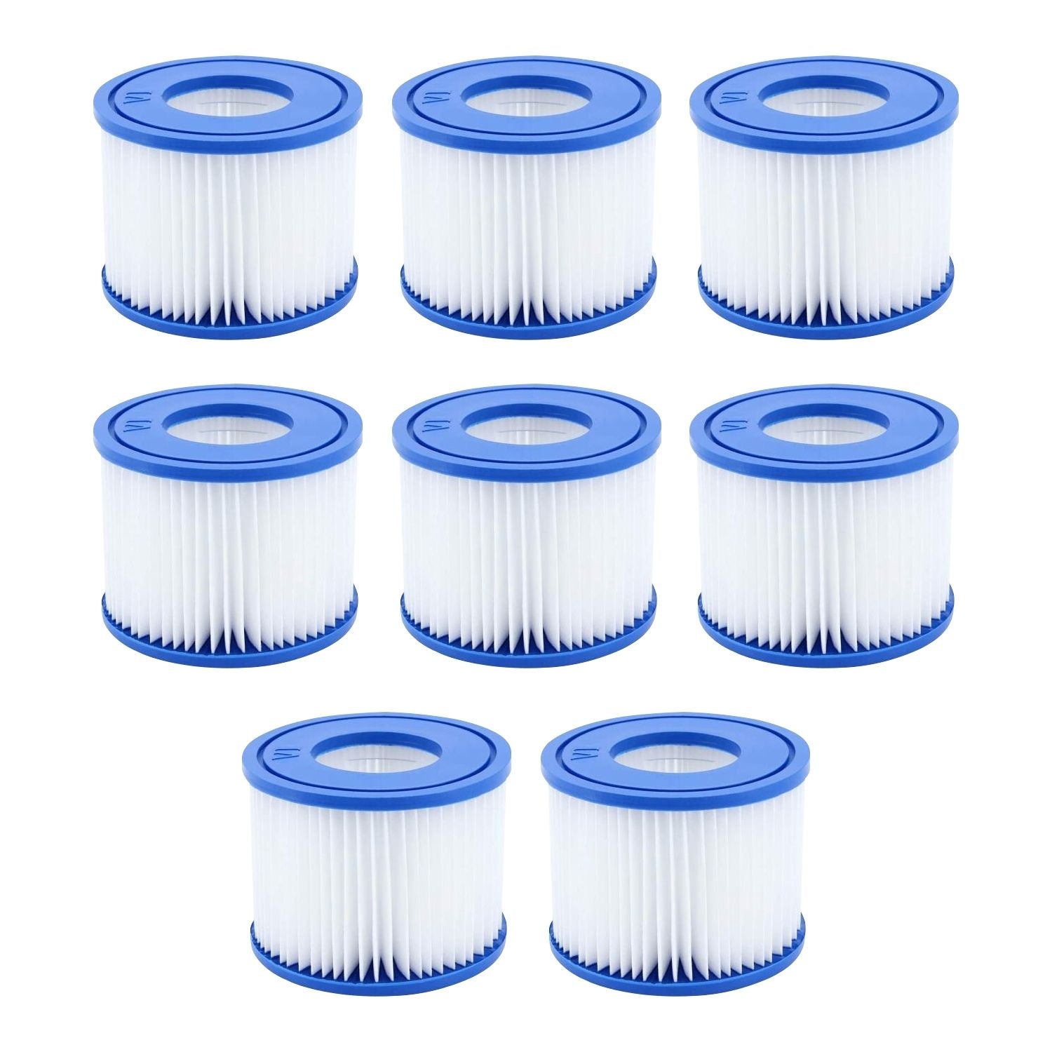 NOVEDEN 8 Pack Hot Tub Spa Filter Replacement Cartridge Size ? (Blue and White)