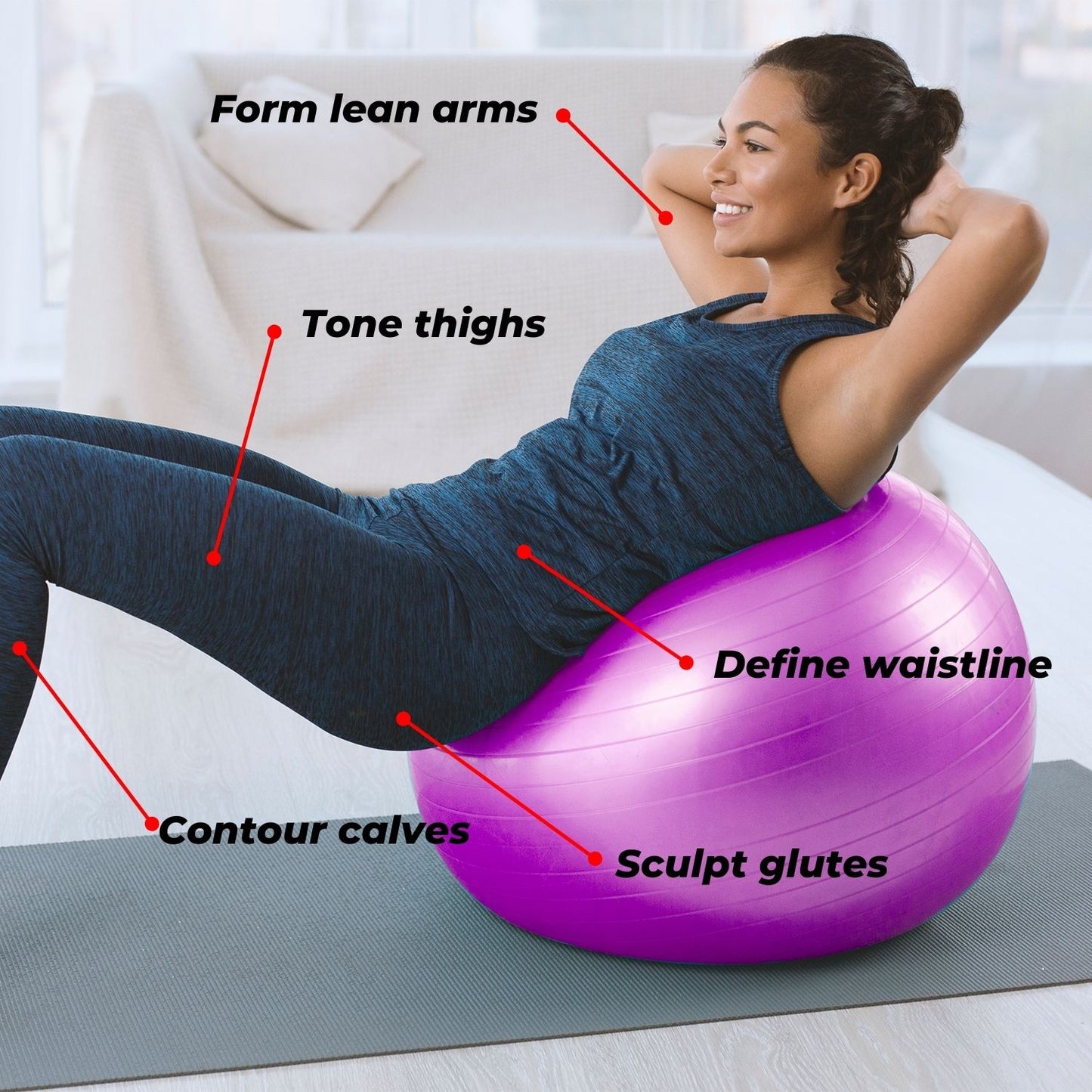 Yoga Ball 65cm (Black)