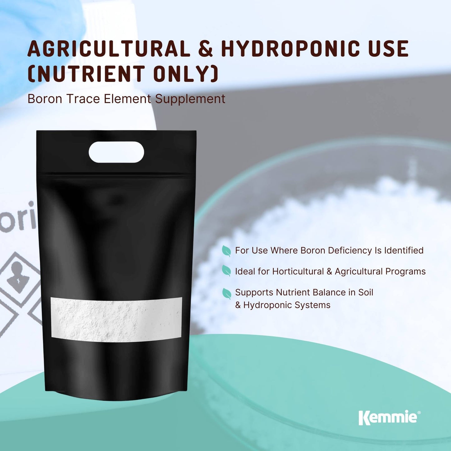 Boric Acid Powder 5Kg - High Purity Fully Soluble Granule for Pest Ants Cockroaches