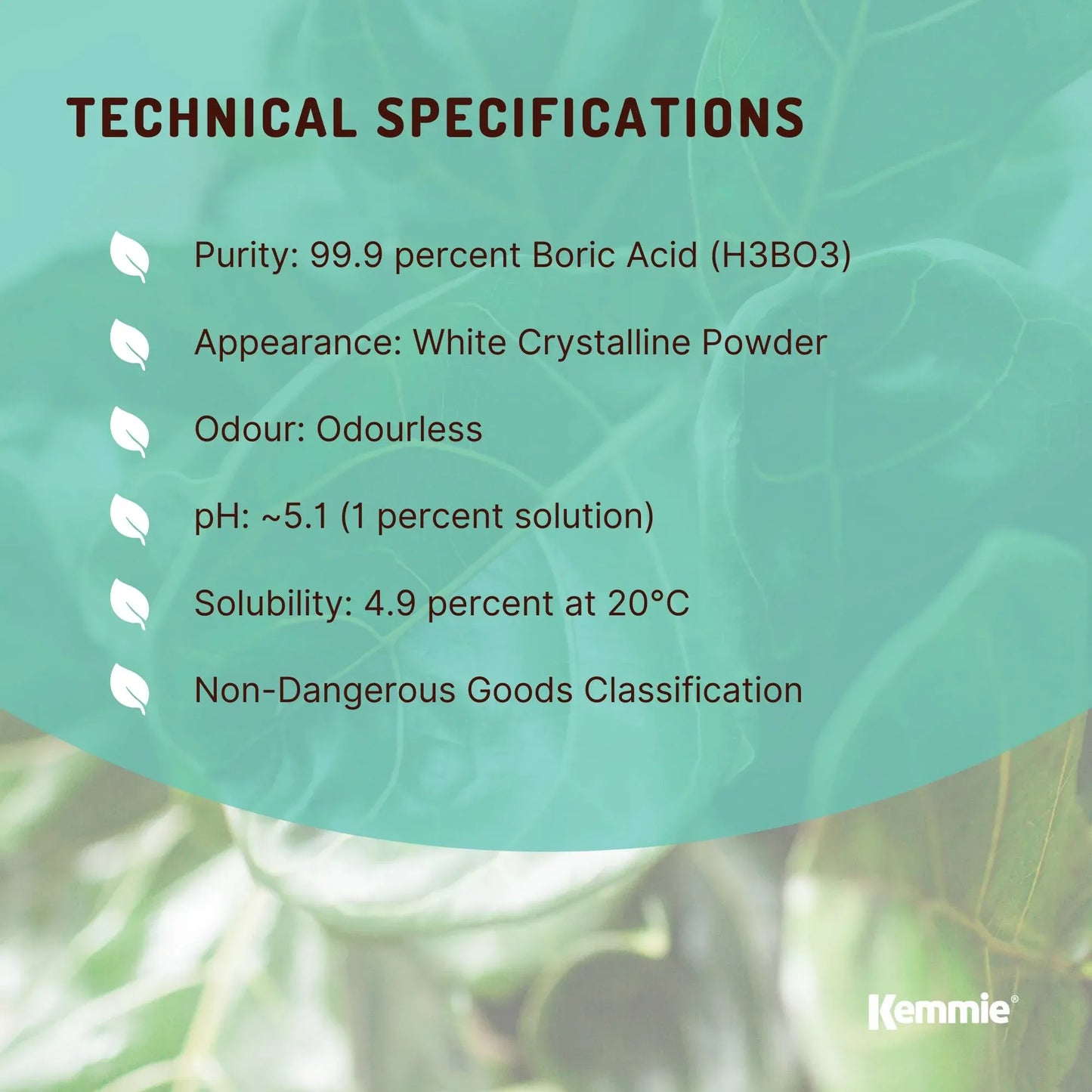 Boric Acid Powder 20Kg High Purity Fully Soluble Granule Pest Ant Cockroaches