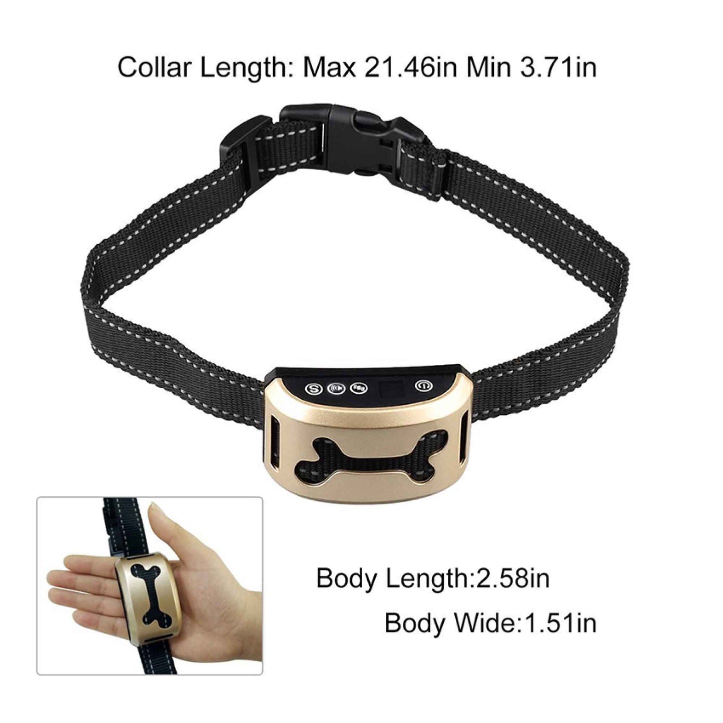 Dog Bark Collar Sound and Vibration Automatic USB Rechargeable Training Device