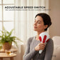 Handheld Vibration Massager Red - 4 Interchangeable Heads Adjustable Speed