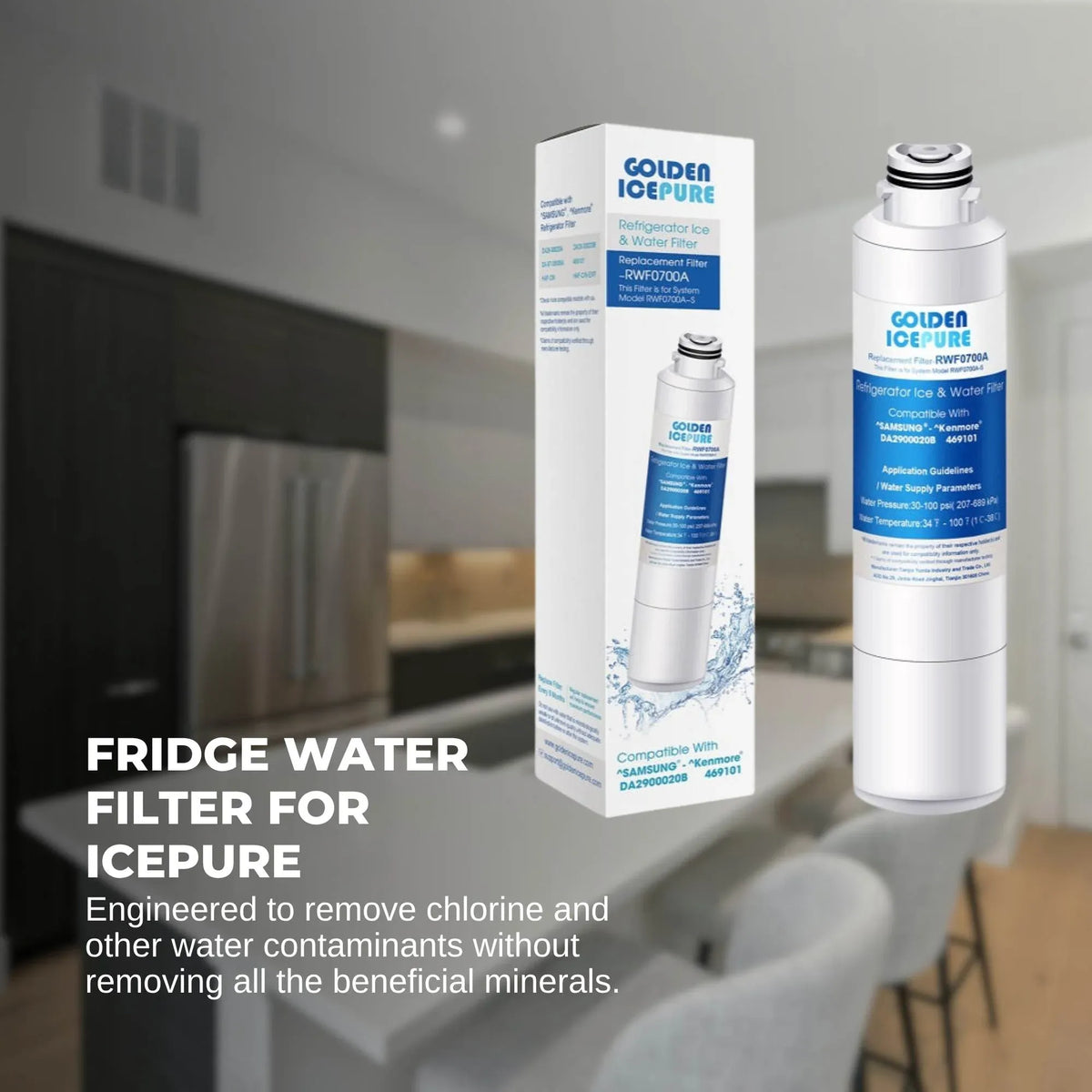 Fridge Water Filter 4x for SAMSUNG DA29-00020 DA97-08006 & KENMORE 46 91