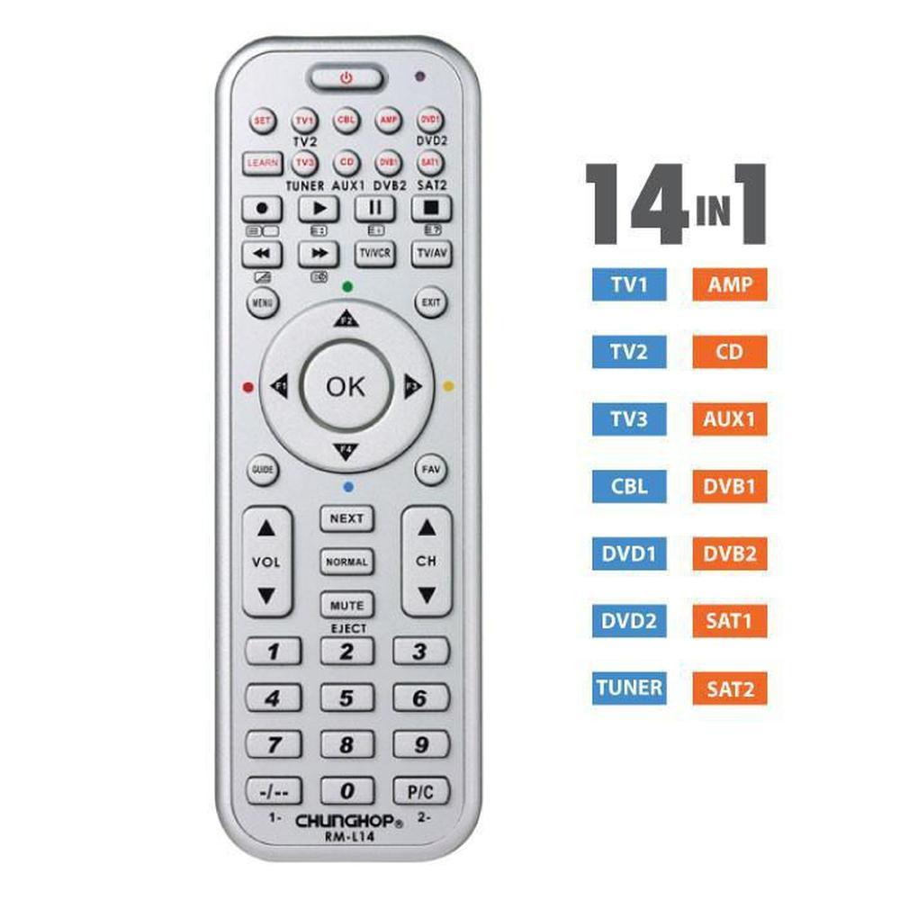 Universal TV DVD SAT TUNER AUX AMP CD Remote Control-Many Brand Compatible