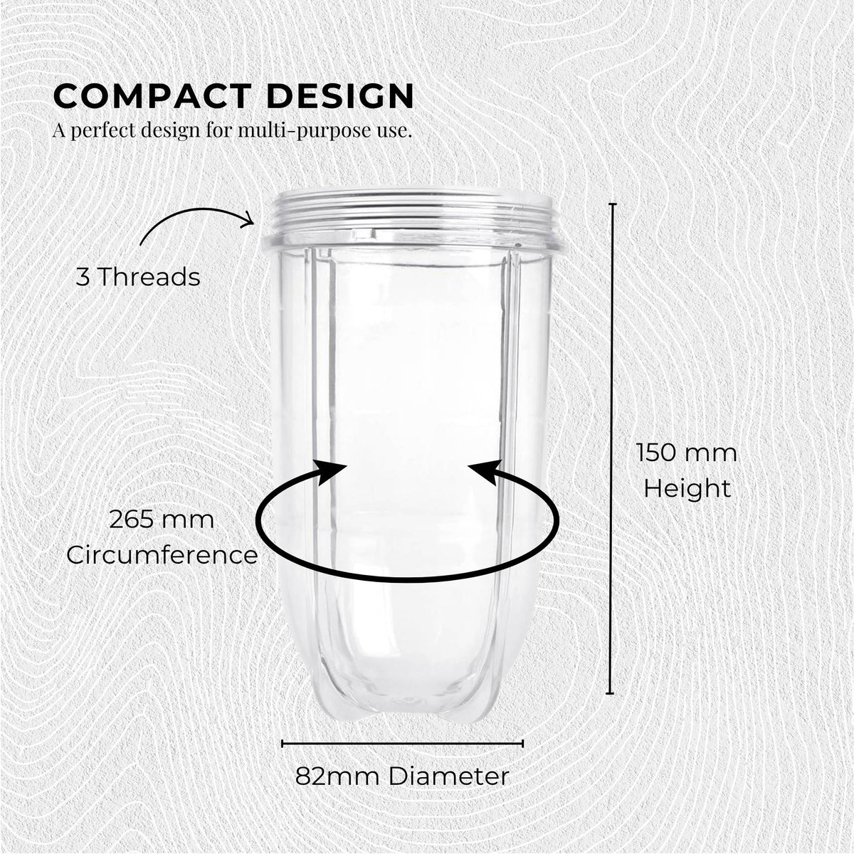Magic Bullet Tall Big Cup Replacement Blender Juicer Parts