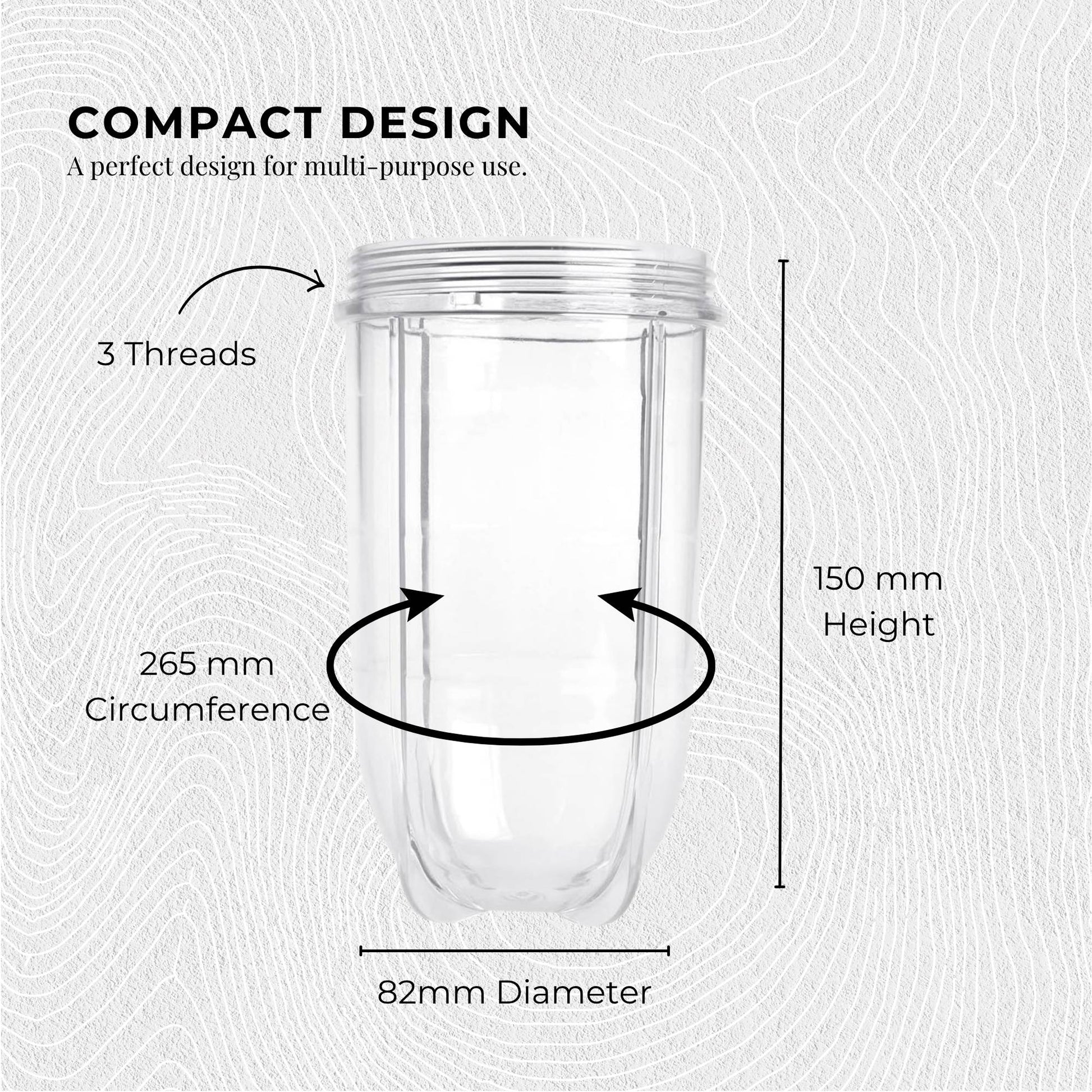 Magic Bullet Tall Big Cup Replacement Blender Juicer Parts